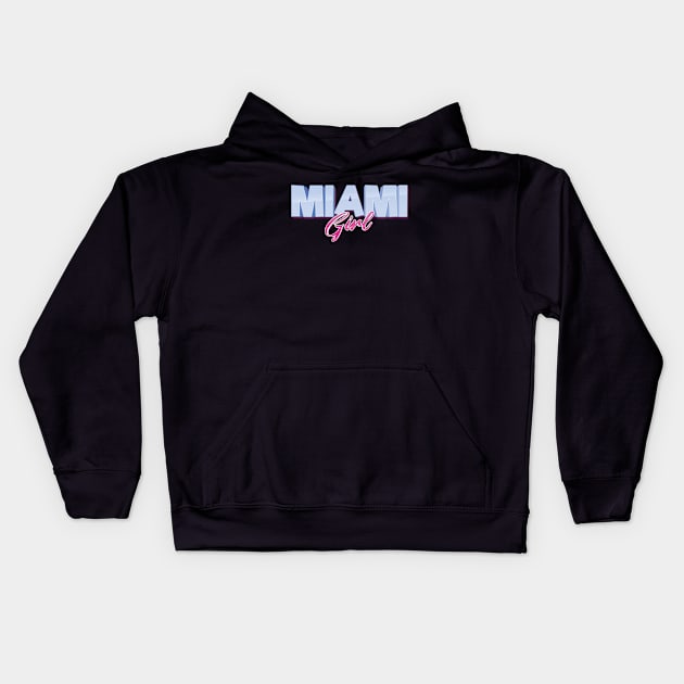 Miami Girl Kids Hoodie by ProjectX23Red